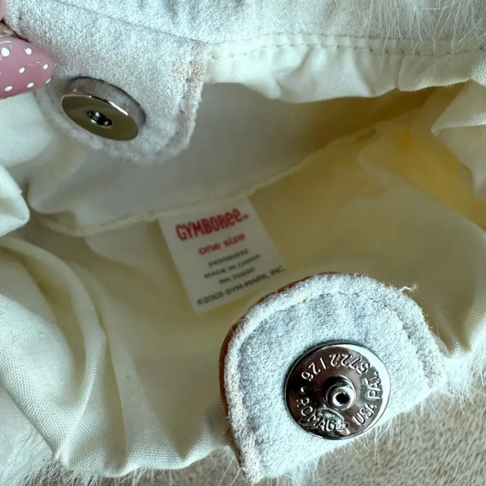 Gymboree Kids Faux Fur Shoulder Bag White Fluffy Mini Purse 2005 Girls Accessory